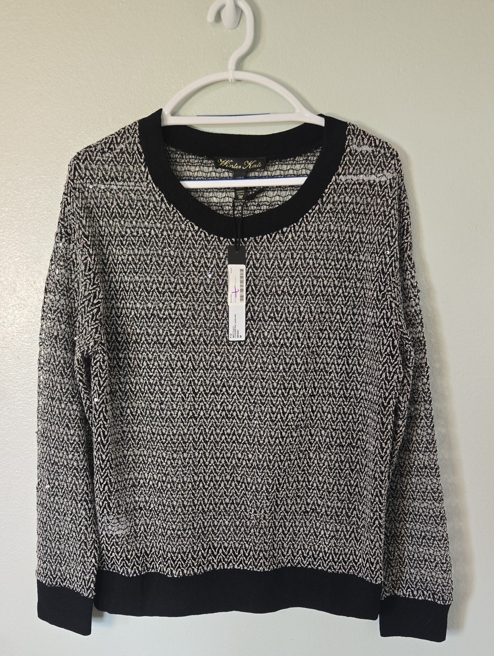 Winter Kate | NWT Sheer Knit Sparkle Sweater Size Medium